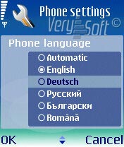 Selecting the program's localization