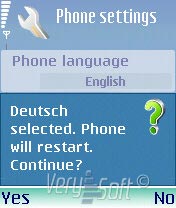 Selecting the program's localization