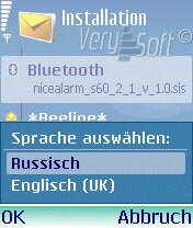 Selecting the program's localization