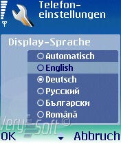 Selecting the program's localization