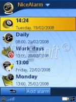 NiceAlarm UIQ screenshot